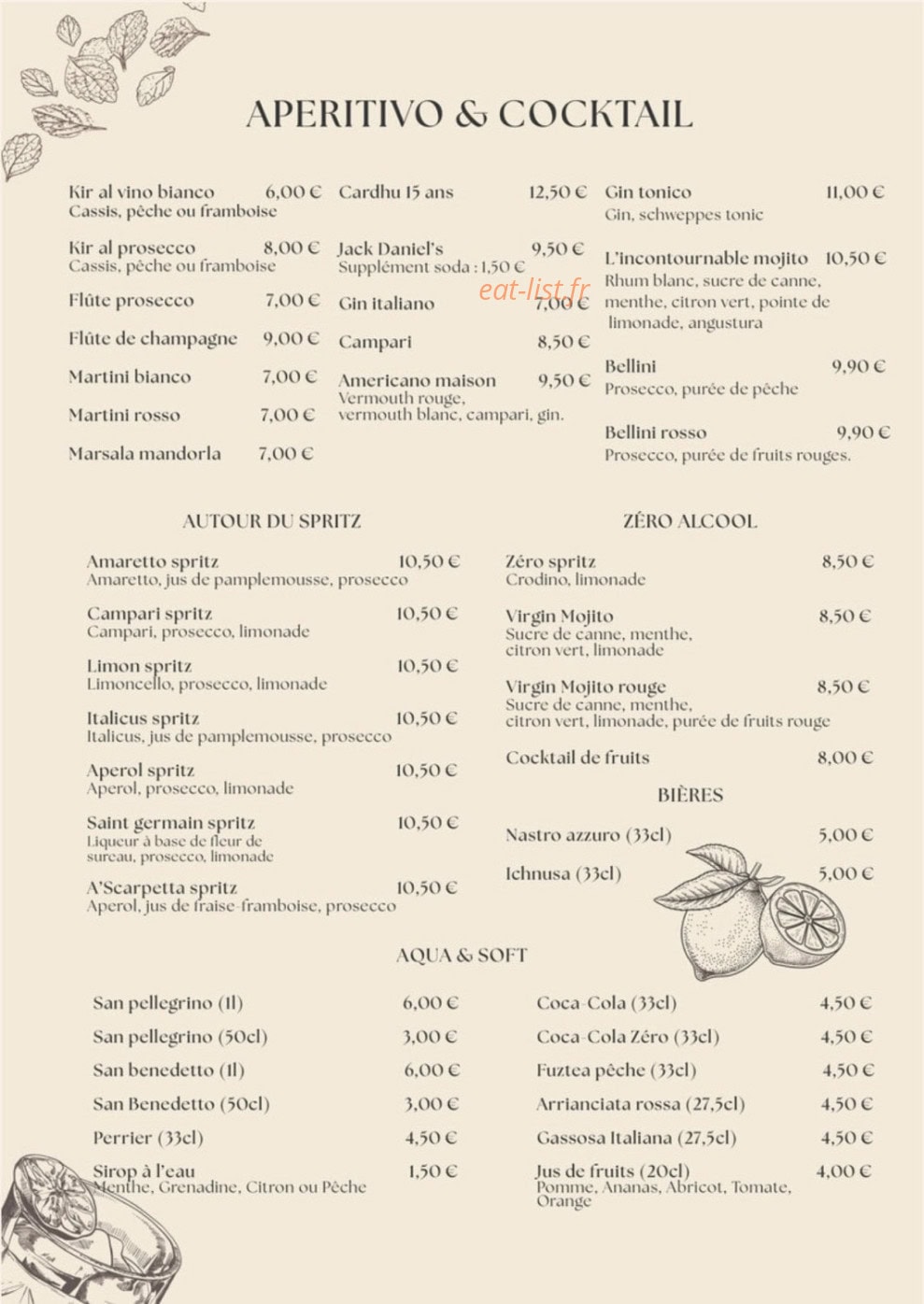 A'Scarpetta — carte page 6