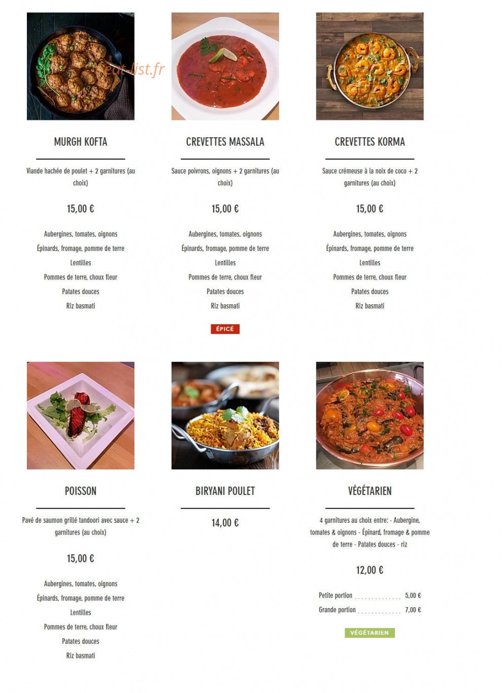 Baba cheese naan — carte page 4