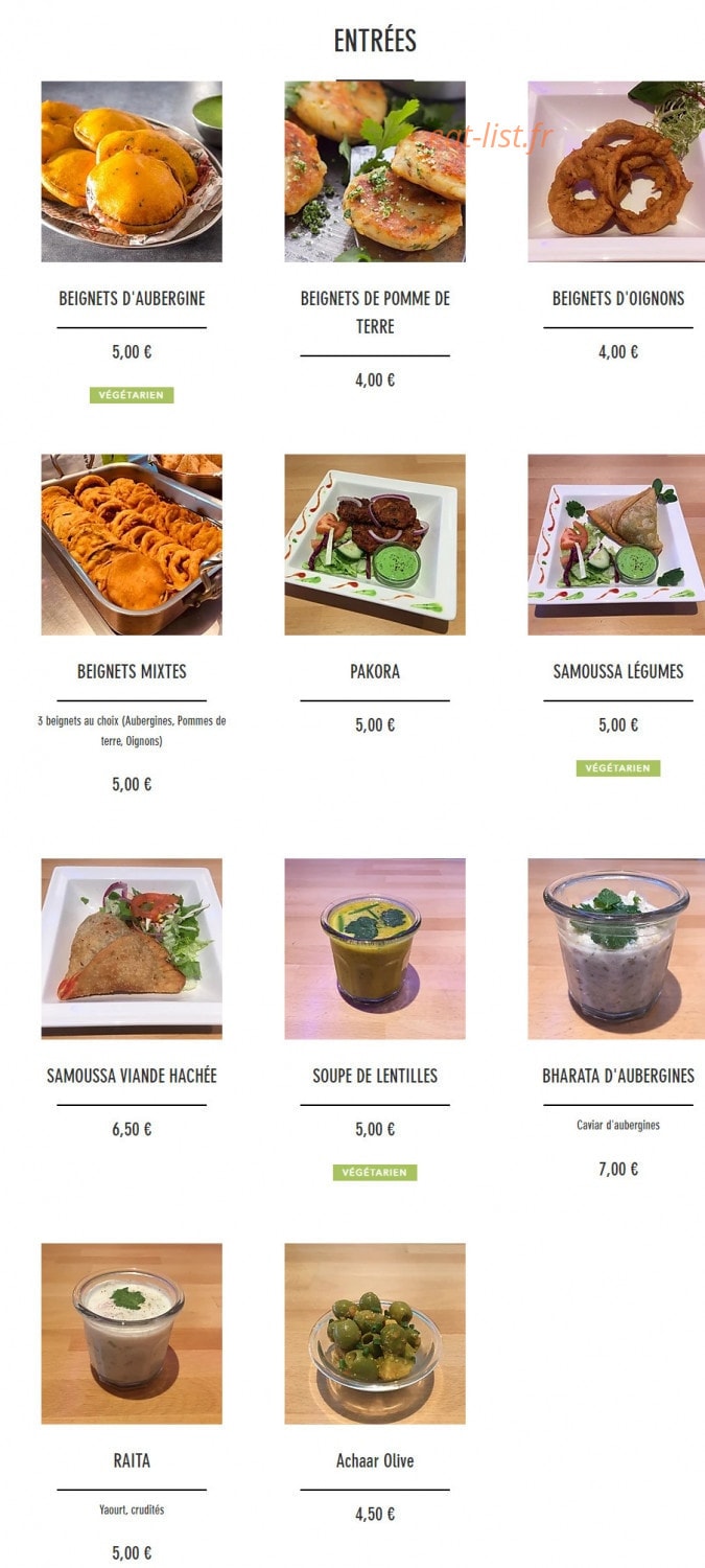 Baba cheese naan — carte page 1