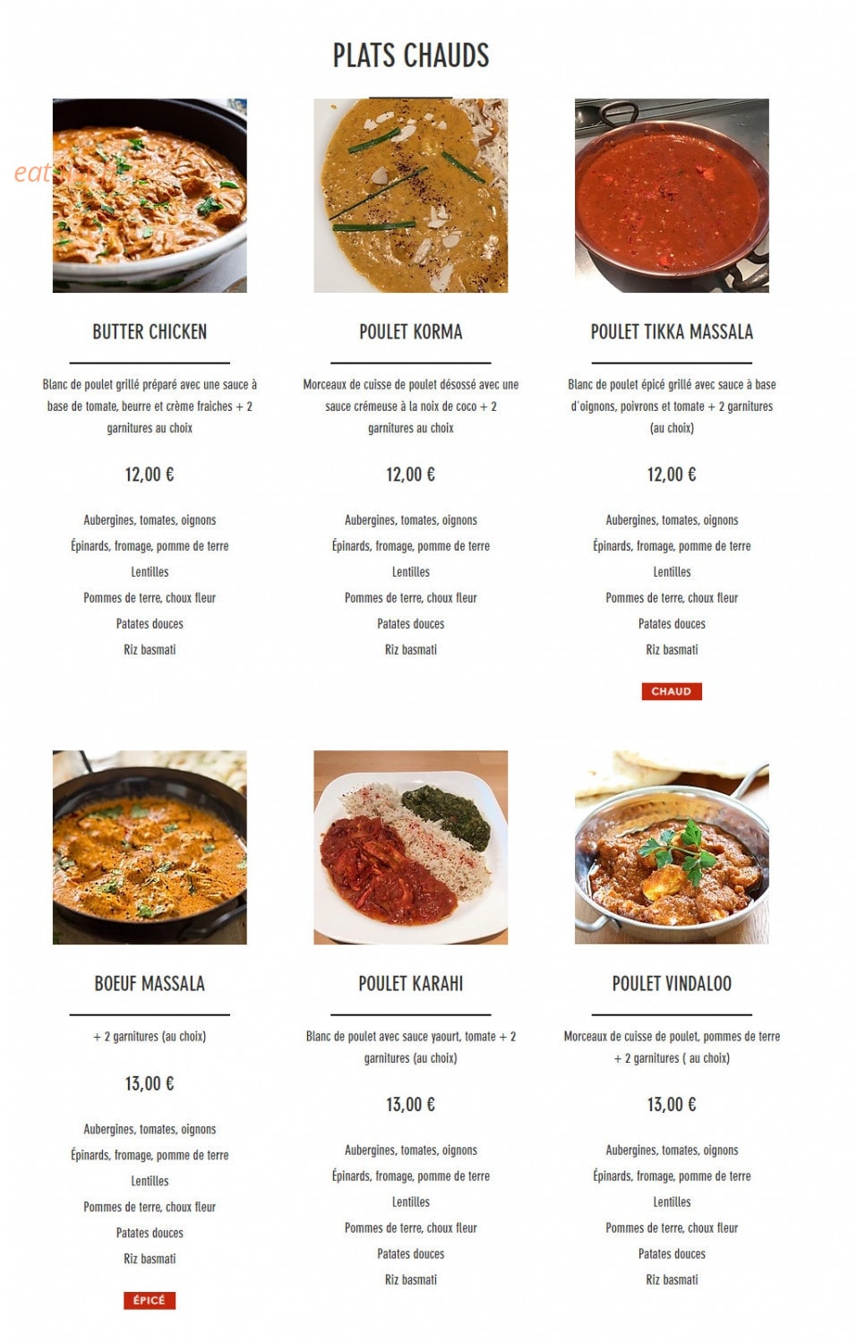 Baba cheese naan — carte page 2
