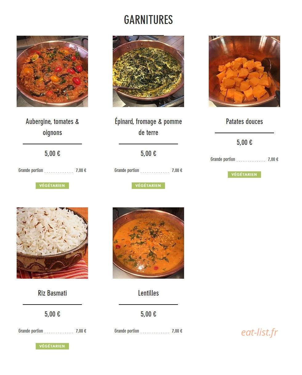Baba cheese naan — carte page 8