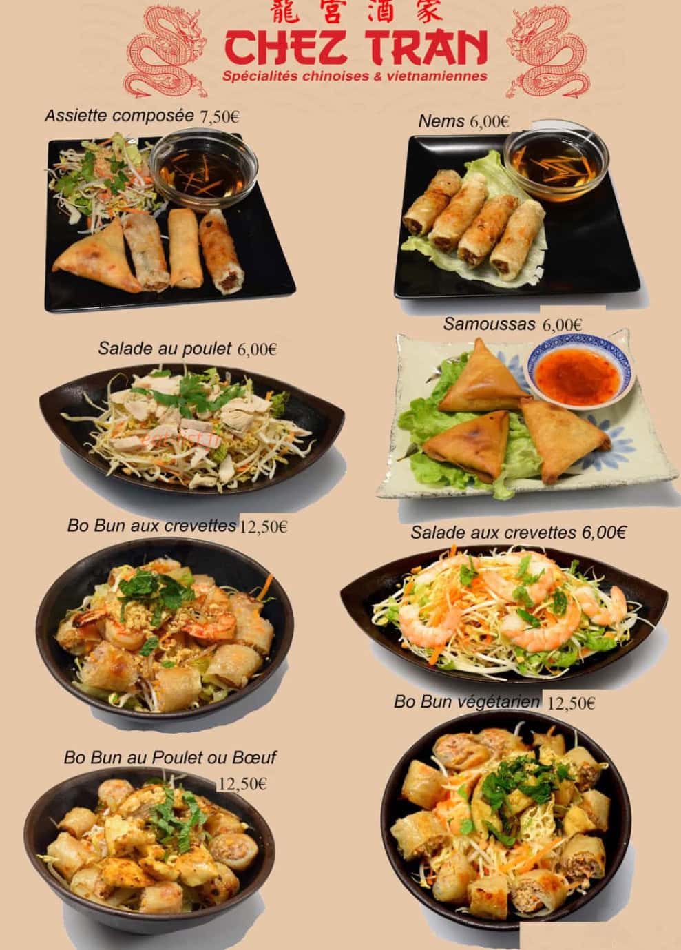 Chez Tran — carte page 3