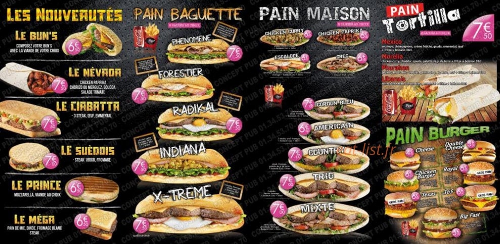 Délice du soir — carte page 1