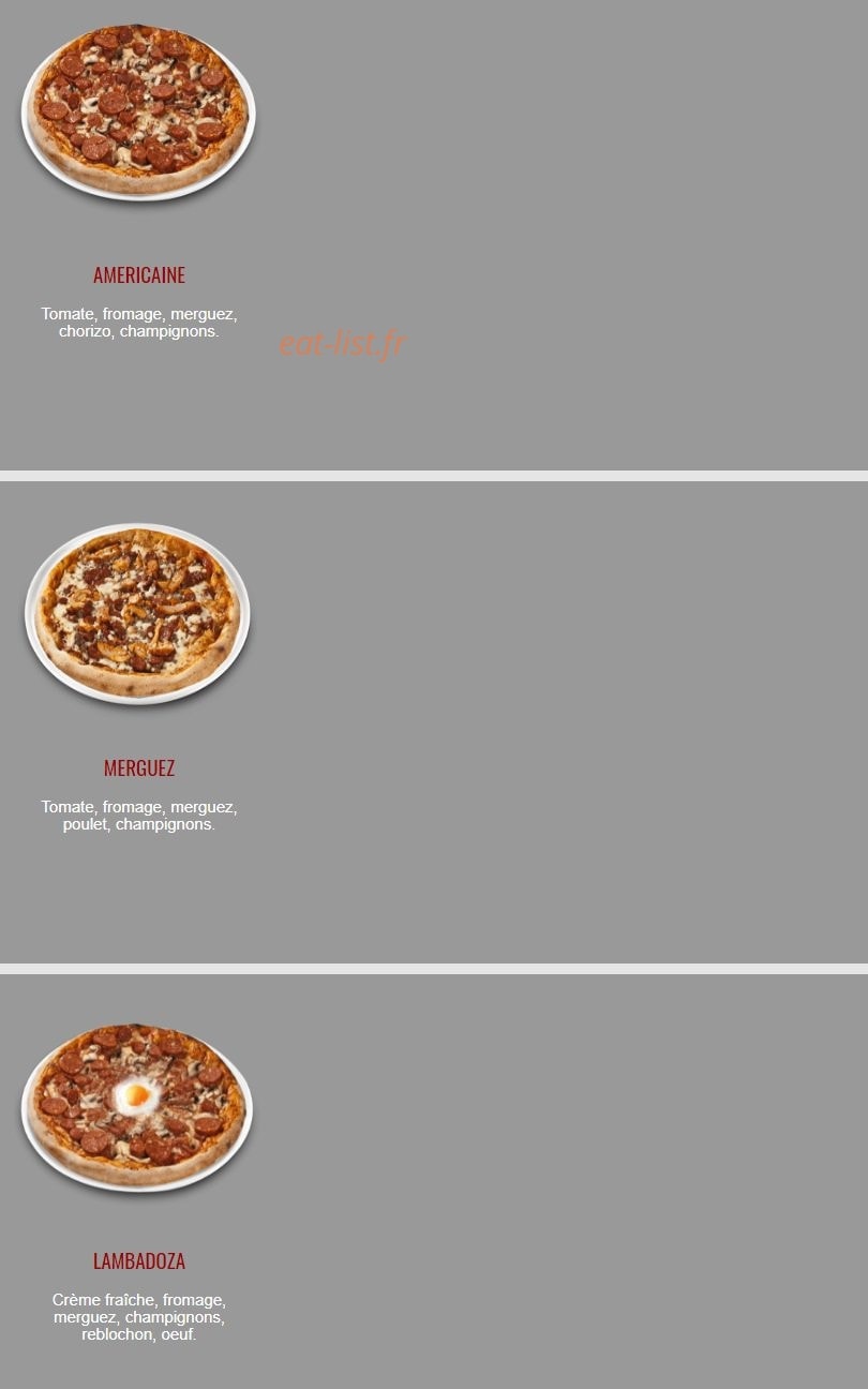 Fun Pizza 91 — carte page 1