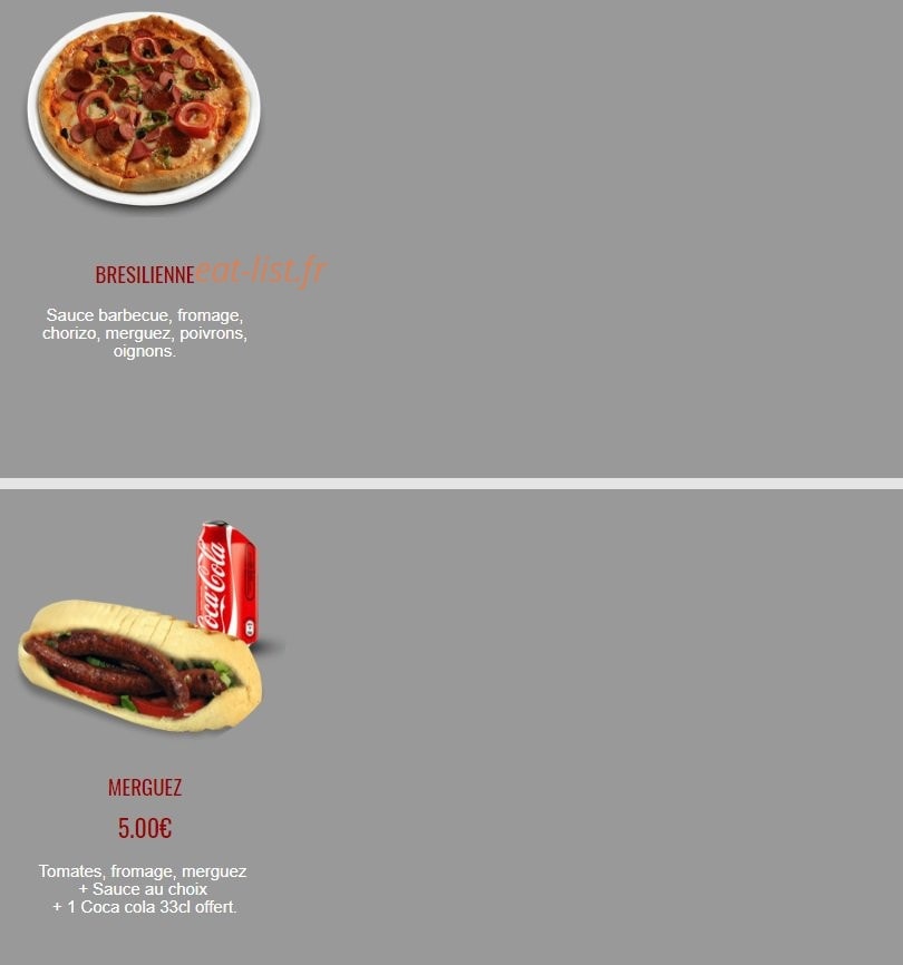 Fun Pizza 91 — carte page 3