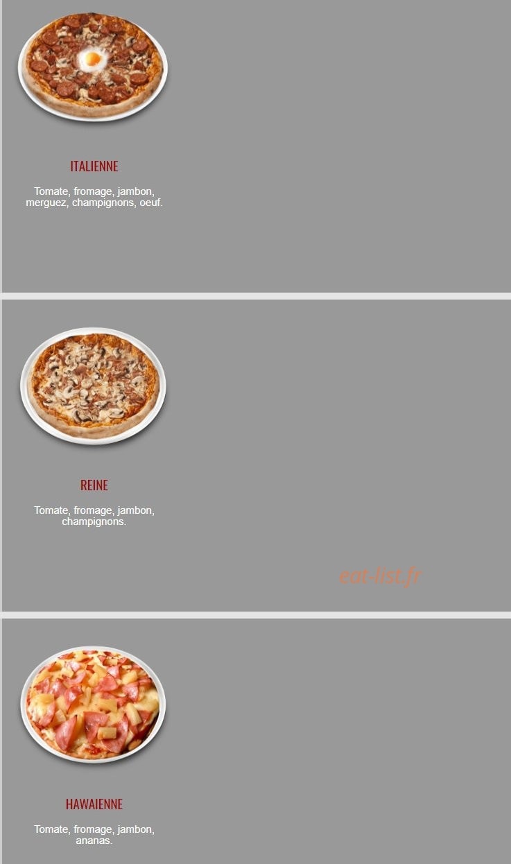 Fun Pizza 91 — carte page 29