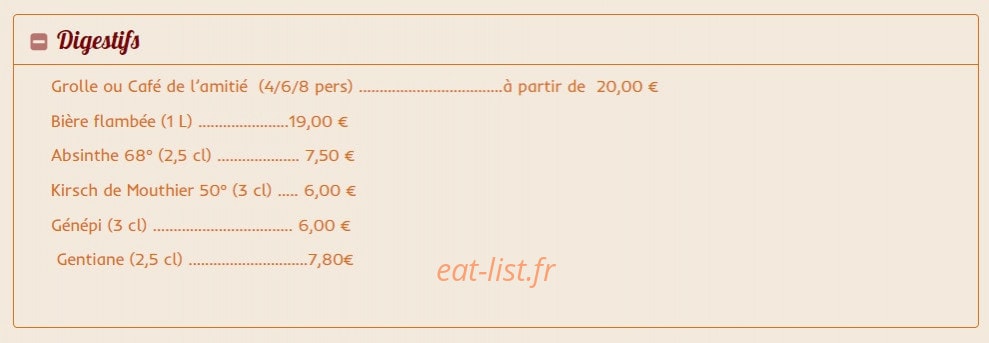 L'Assiette Comtoise — carte page 7