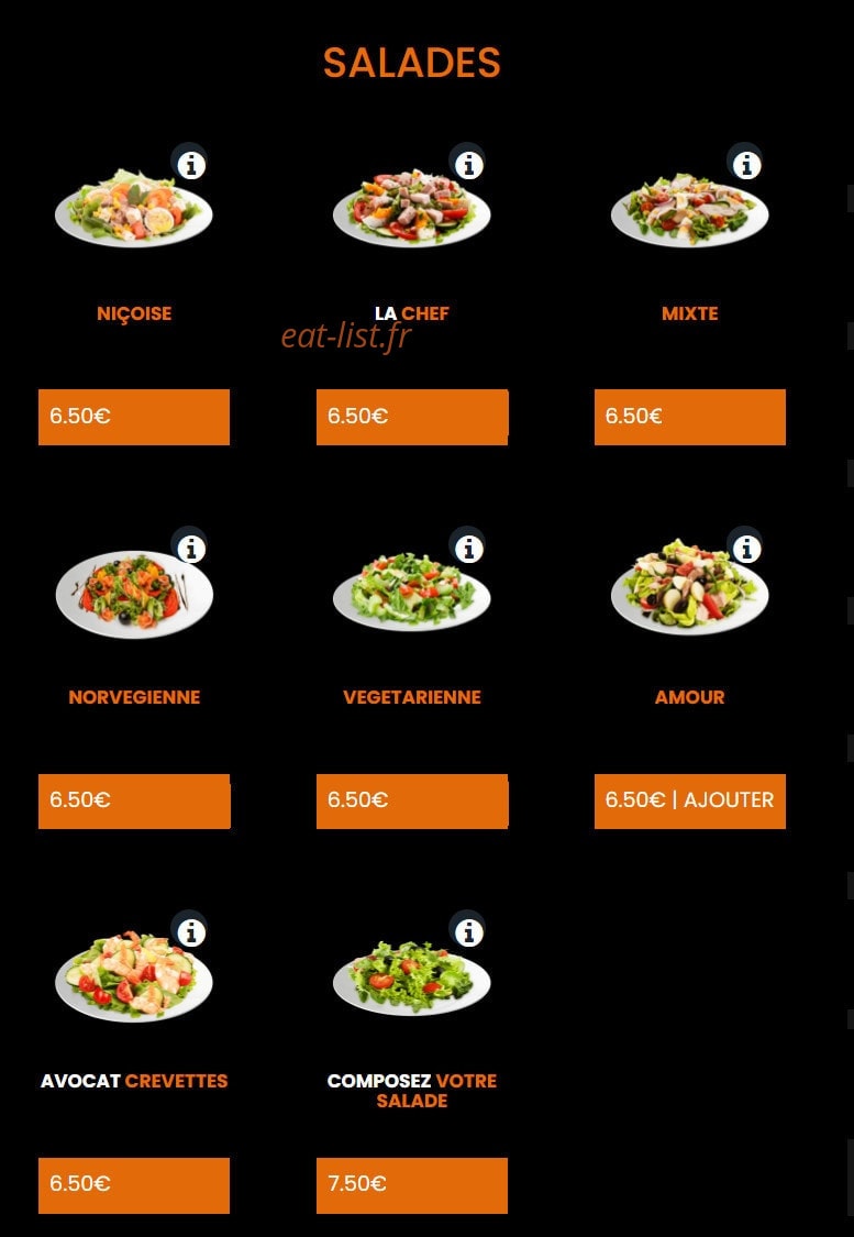 La Pizza — carte page 16