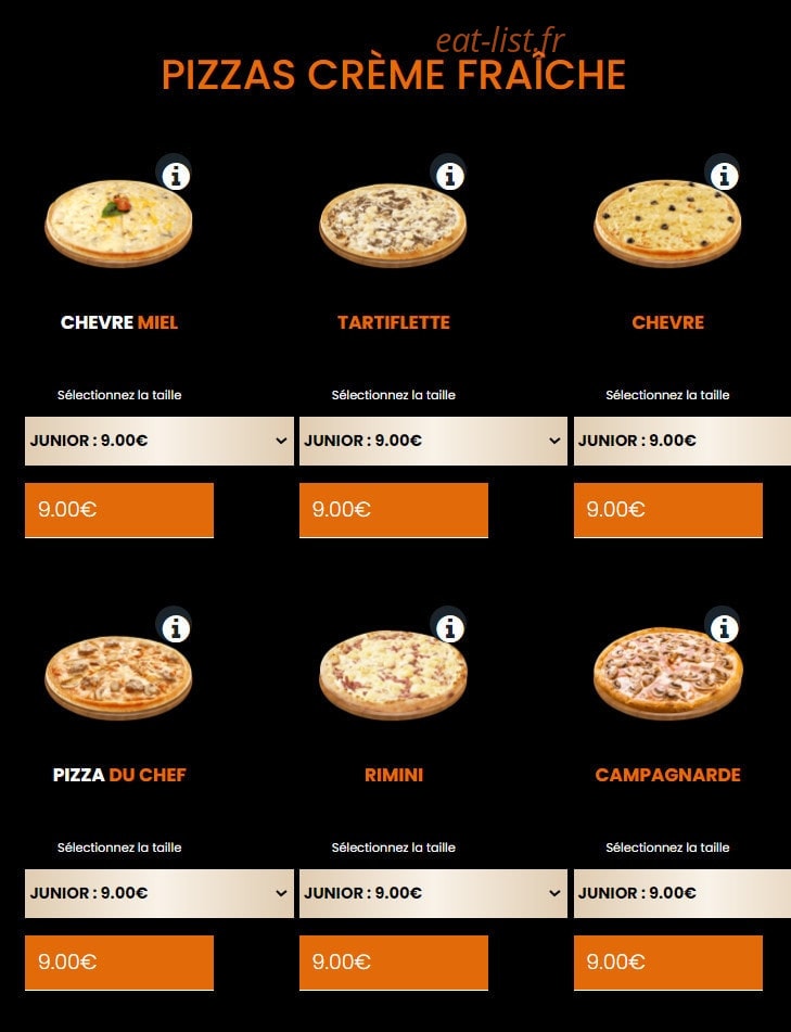 La Pizza — carte page 6