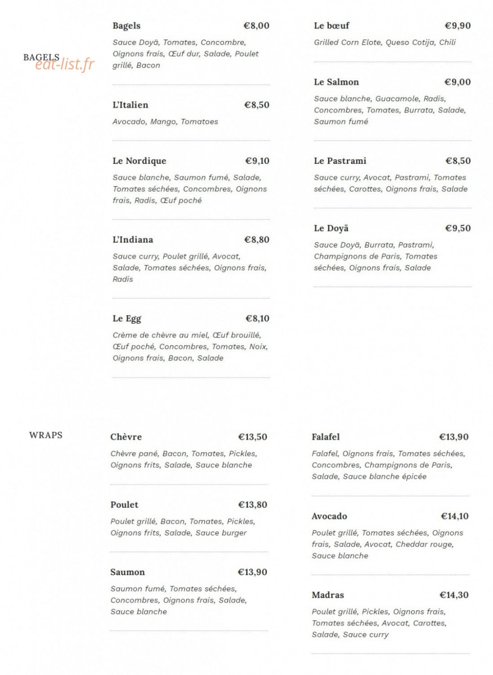 Le 212: Burger & Co — carte page 2