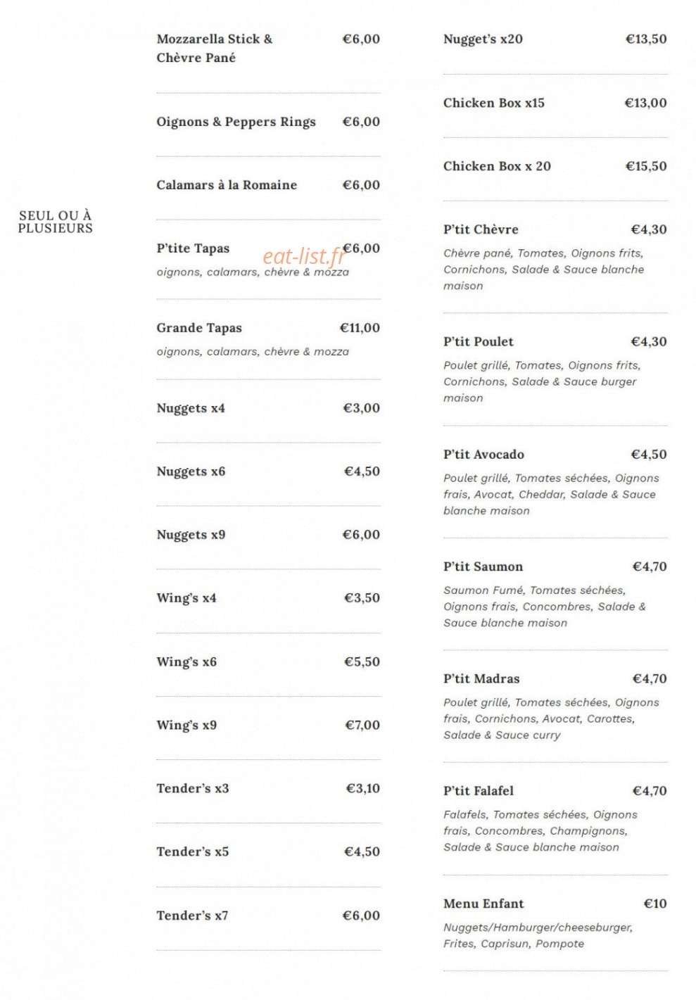 Le 212: Burger & Co — carte page 4