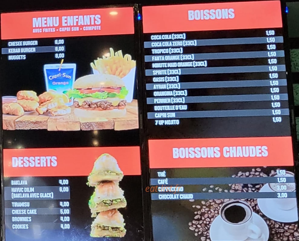 Le Roi Kebab — carte page 3