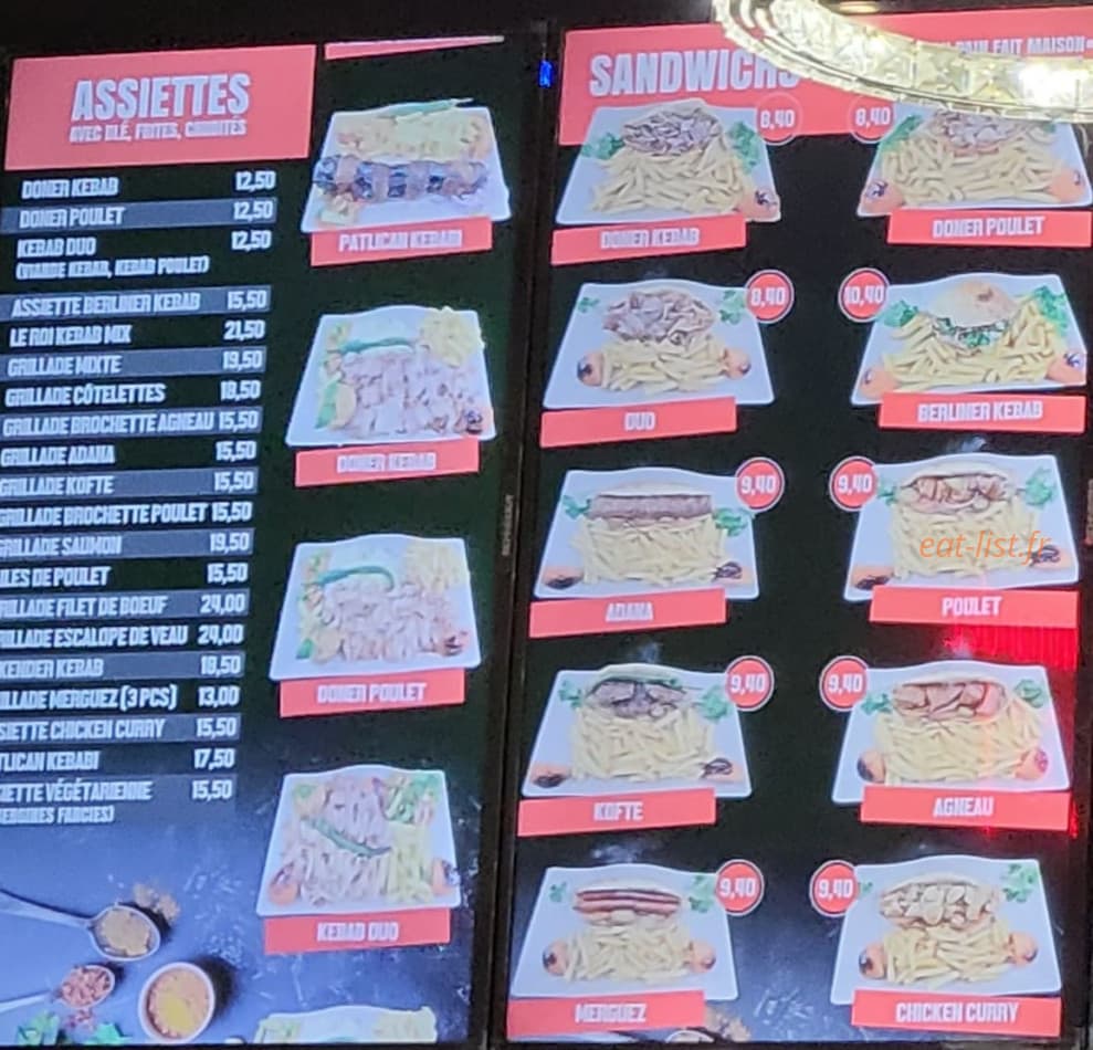 Le Roi Kebab — carte page 2