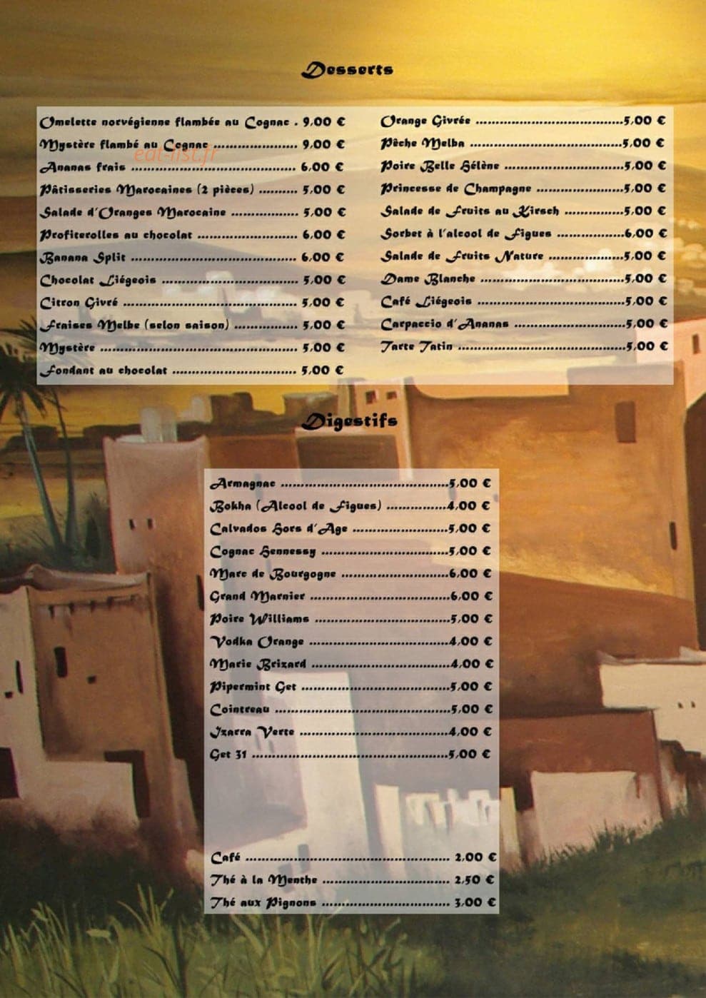 Marocco Palace — carte page 4