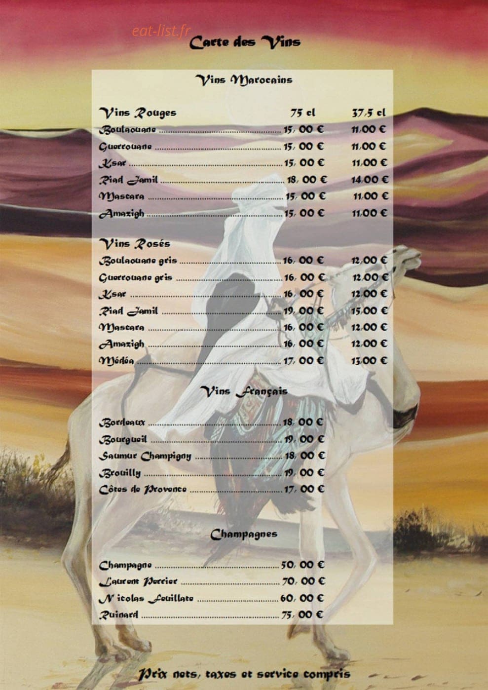 Marocco Palace — carte page 5