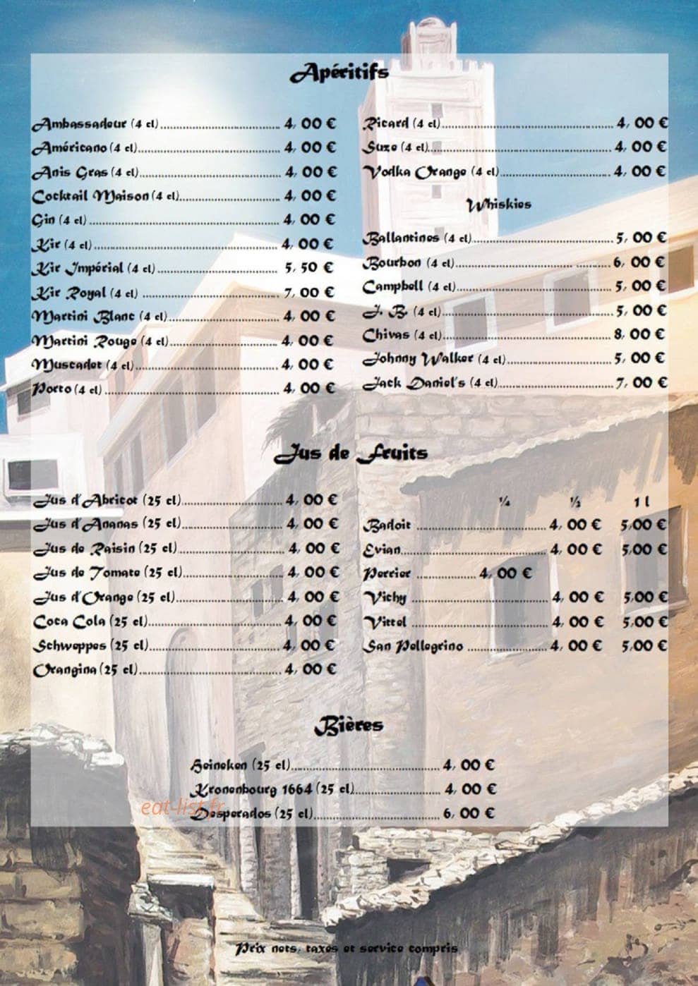 Marocco Palace — carte page 1
