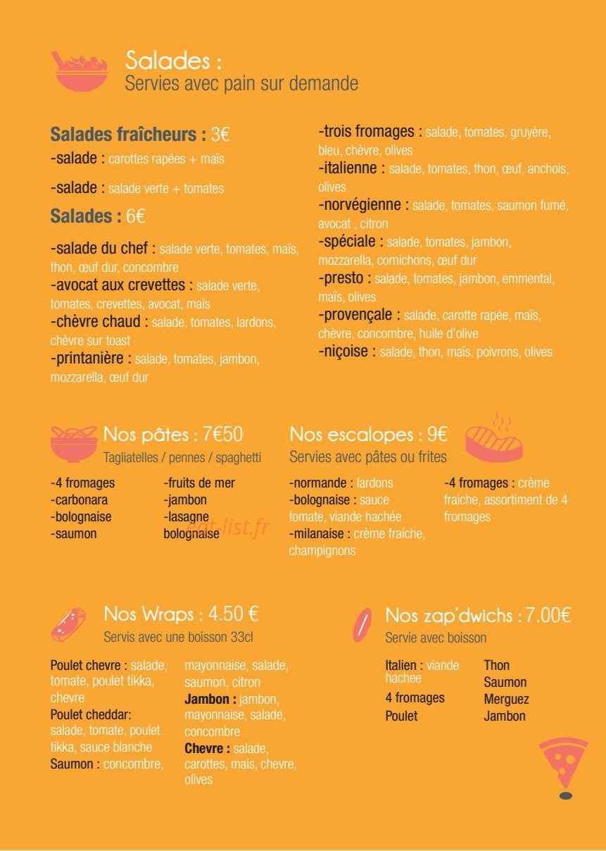 Milano Pizza — carte page 2