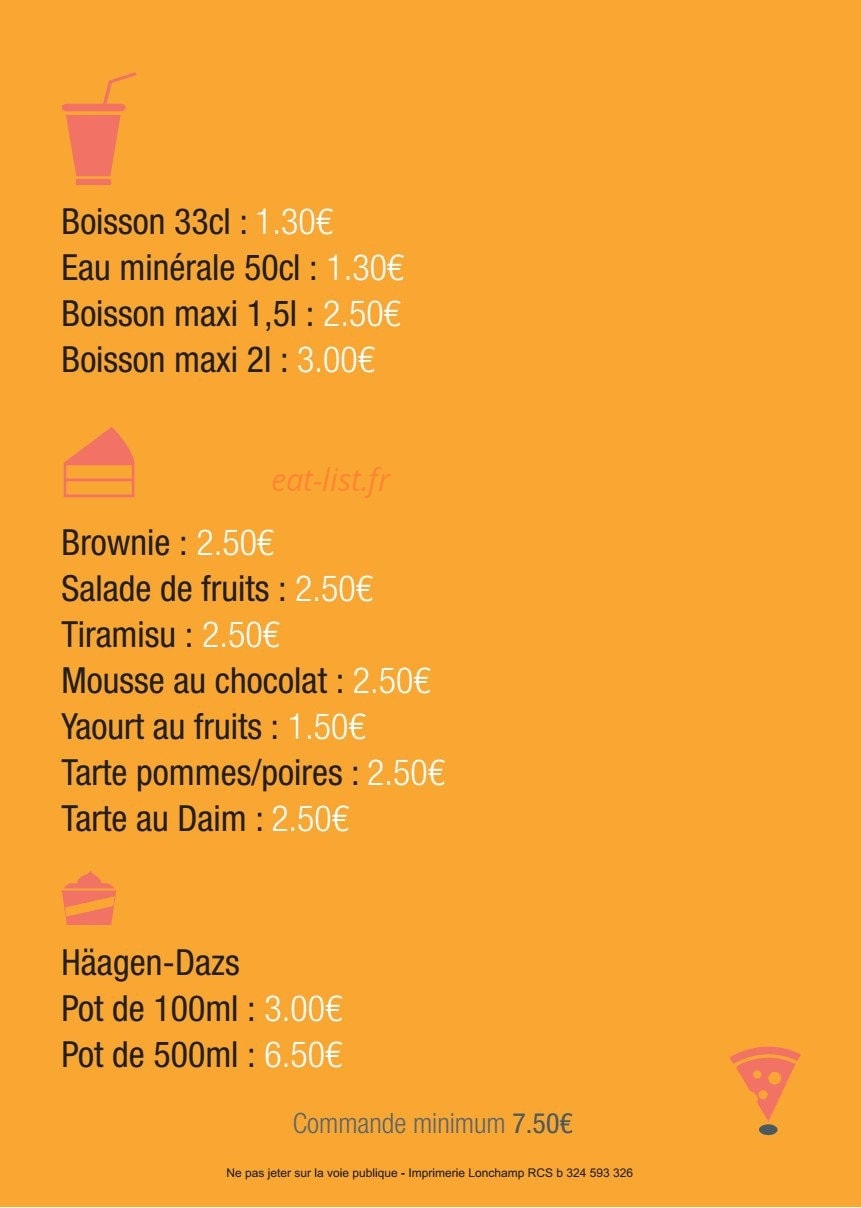Milano Pizza — carte page 5