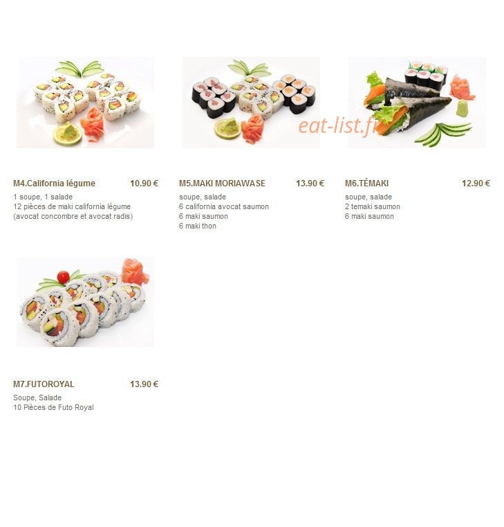 Carte et menu de Minato à Sainte Genevieve des Bois — Les menus makis