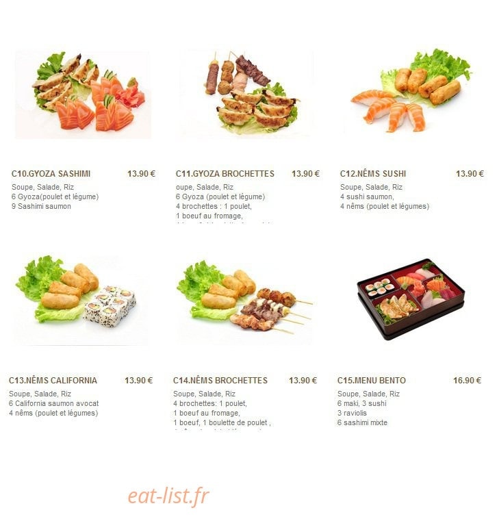 Carte et menu de Minato à Sainte Genevieve des Bois — Les autres menus mixtes