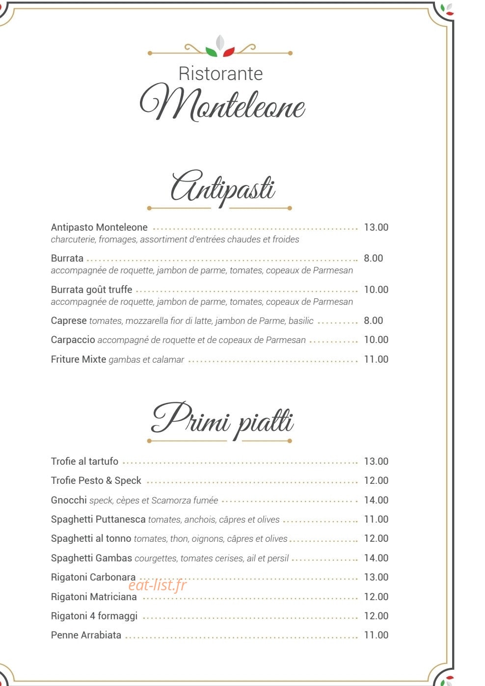 Monteleone — carte page 1