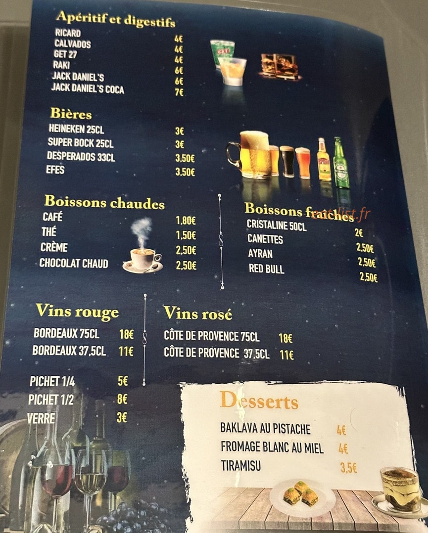 Restaurant Med — carte page 3