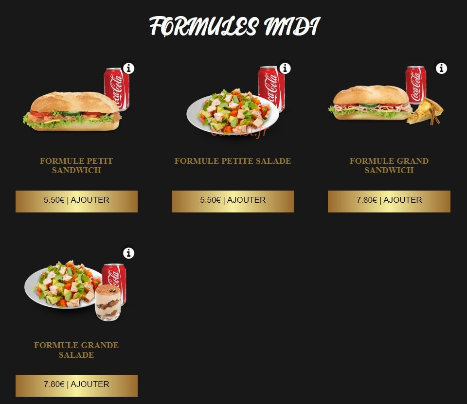 S&B Crepes — carte page 1