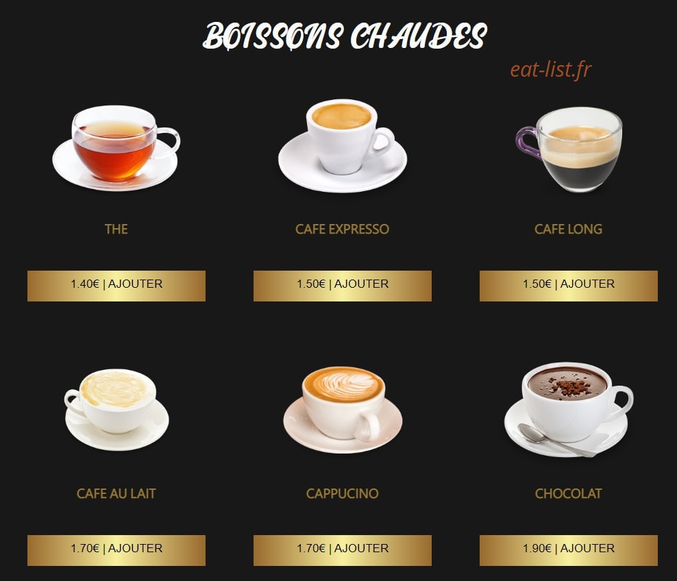 S&B Crepes — carte page 9