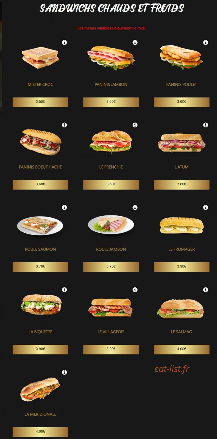 S&B Crepes — carte page 4