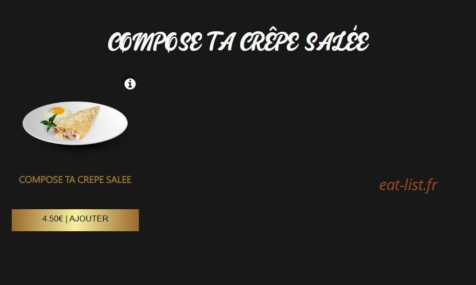 S&B Crepes — carte page 2