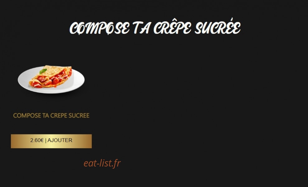 S&B Crepes — carte page 5