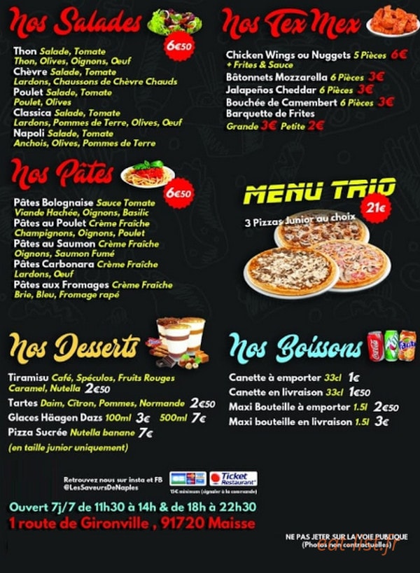 Les Saveurs De Naples — carte page 4