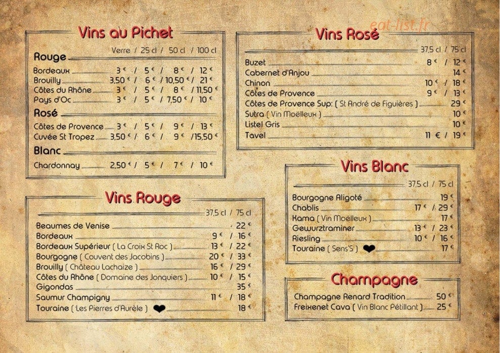 La Chaumière Du Télégraphe — carte page 2