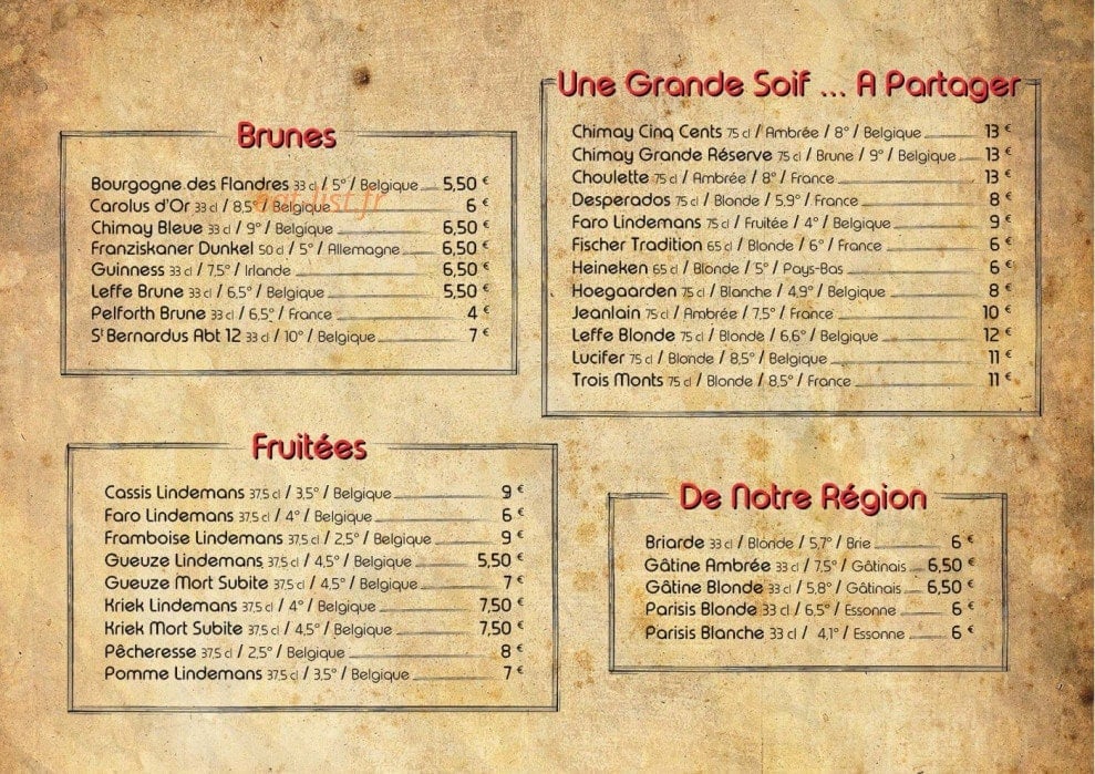 La Chaumière Du Télégraphe — carte page 6