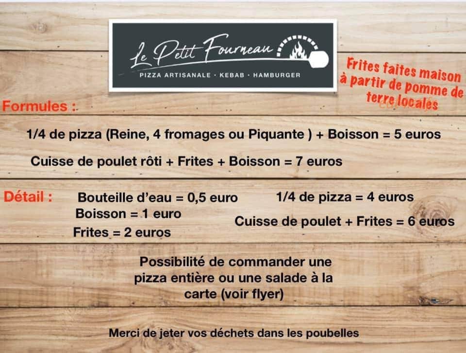 Le Petit Fourneau — carte page 1
