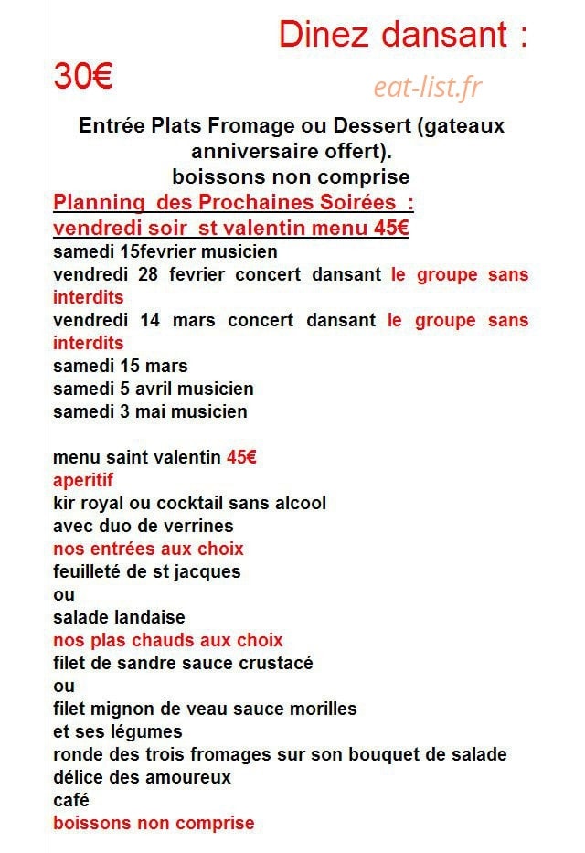 Auberge de la Grenouille — carte page 7