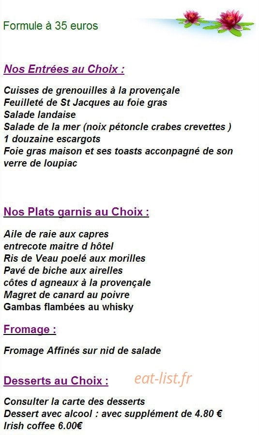 Auberge de la Grenouille — carte page 4