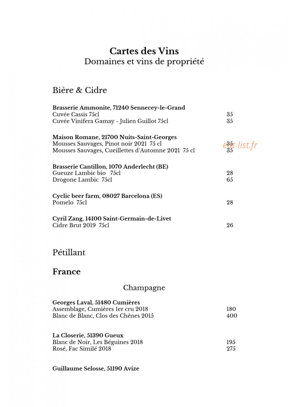 Le Doyenné — carte page 4