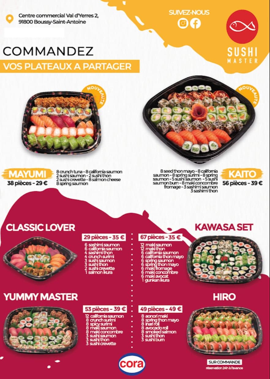 Sushi Master — carte page 1