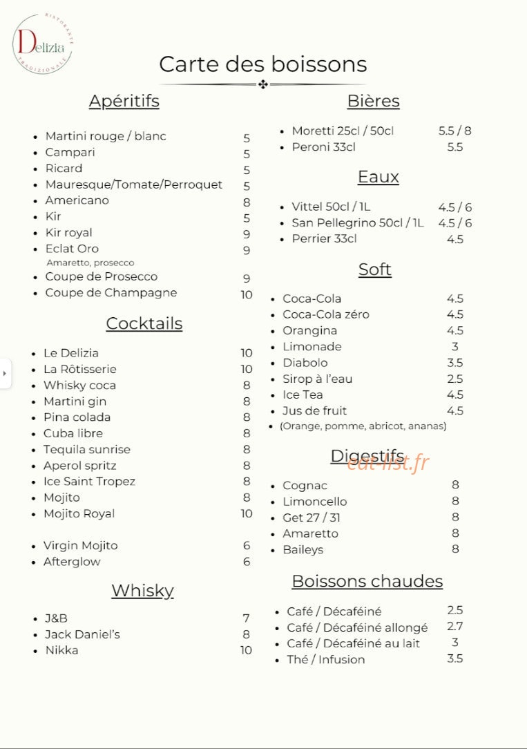 Delizia — carte page 3