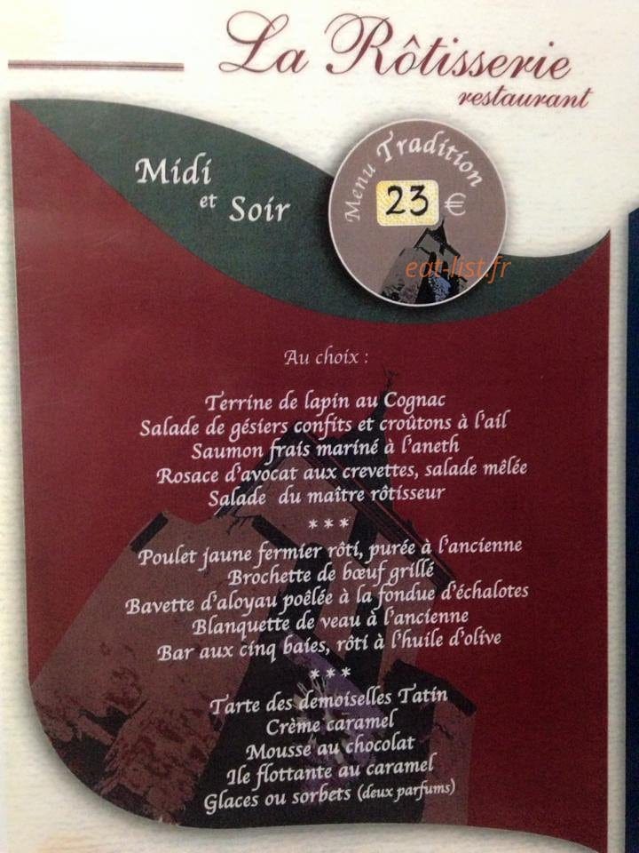 La rôtisserie — carte page 1