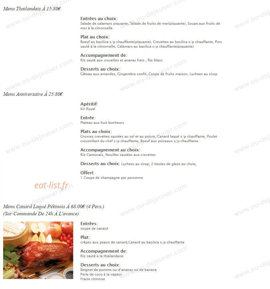 Wok Brunoy — carte page 2