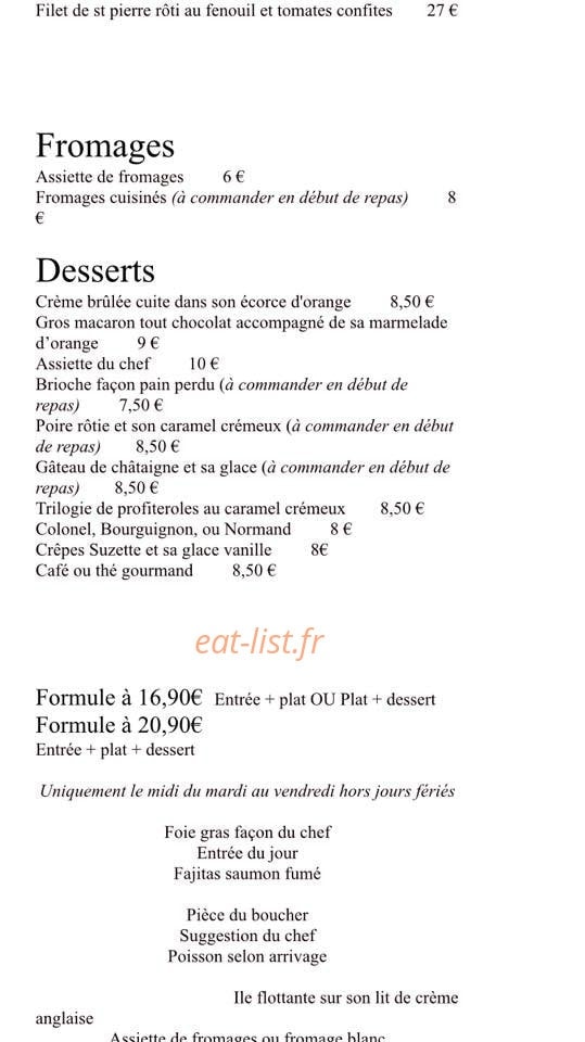 Le Grand Pacha — carte page 2