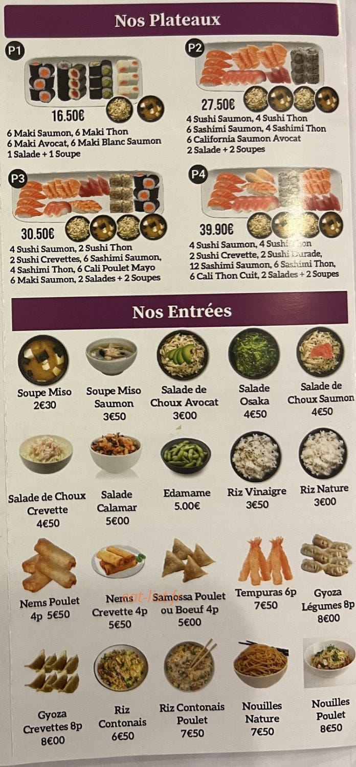 Sushi Sakura — carte page 2