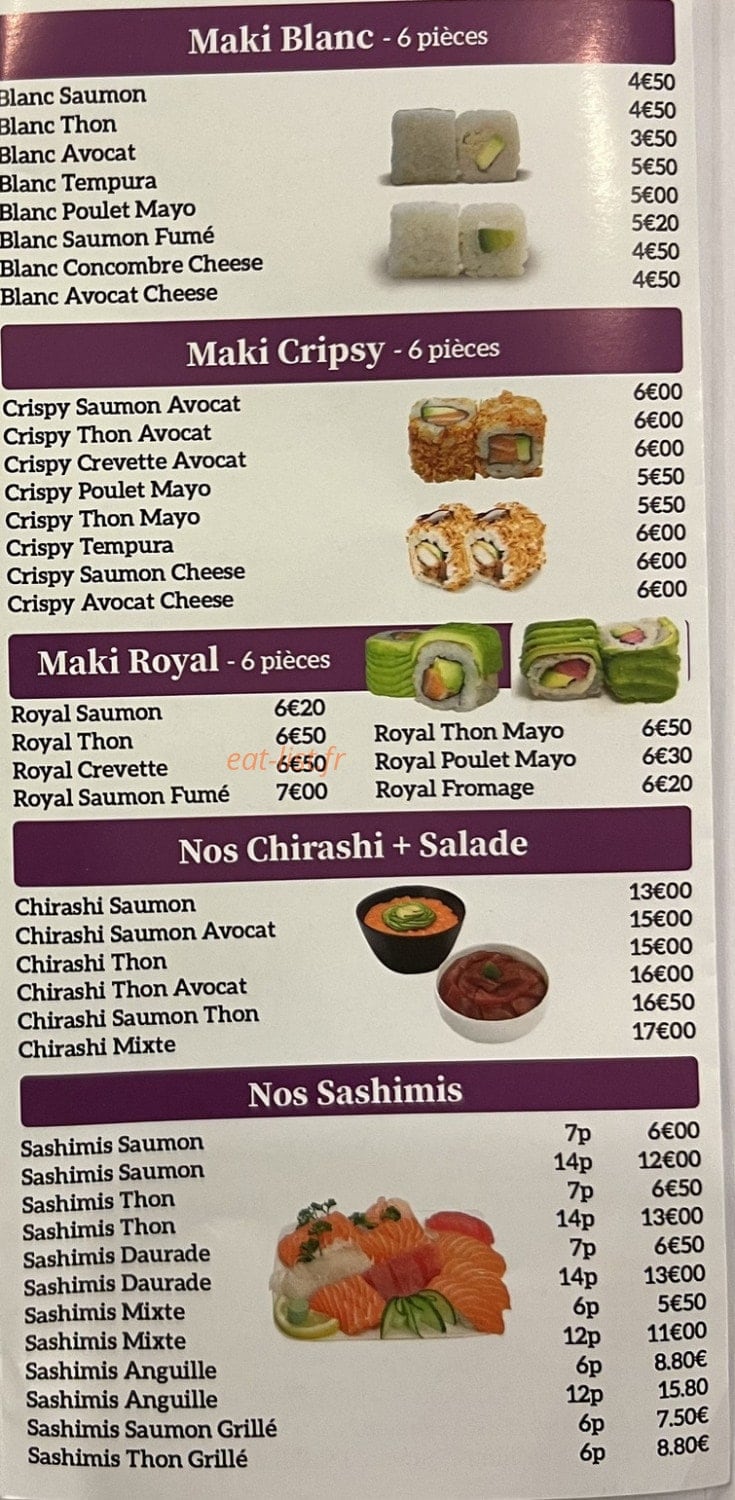 Sushi Sakura — carte page 3