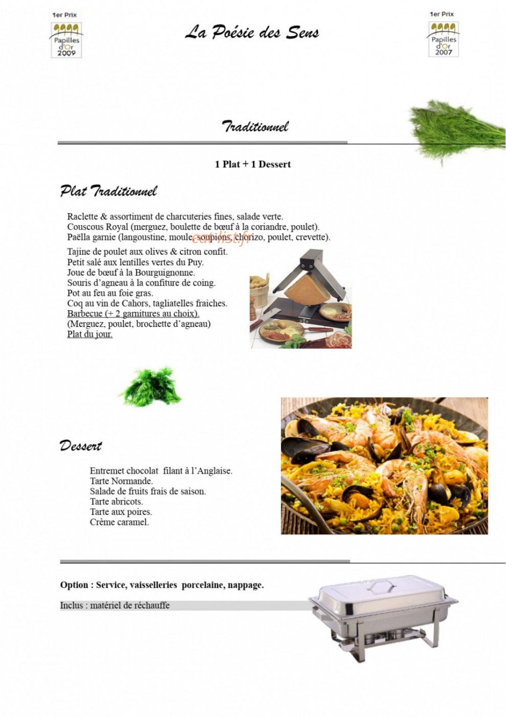 Carte et menu de La Poésie des Sens à Epinay Sous Senart — Traditionnel