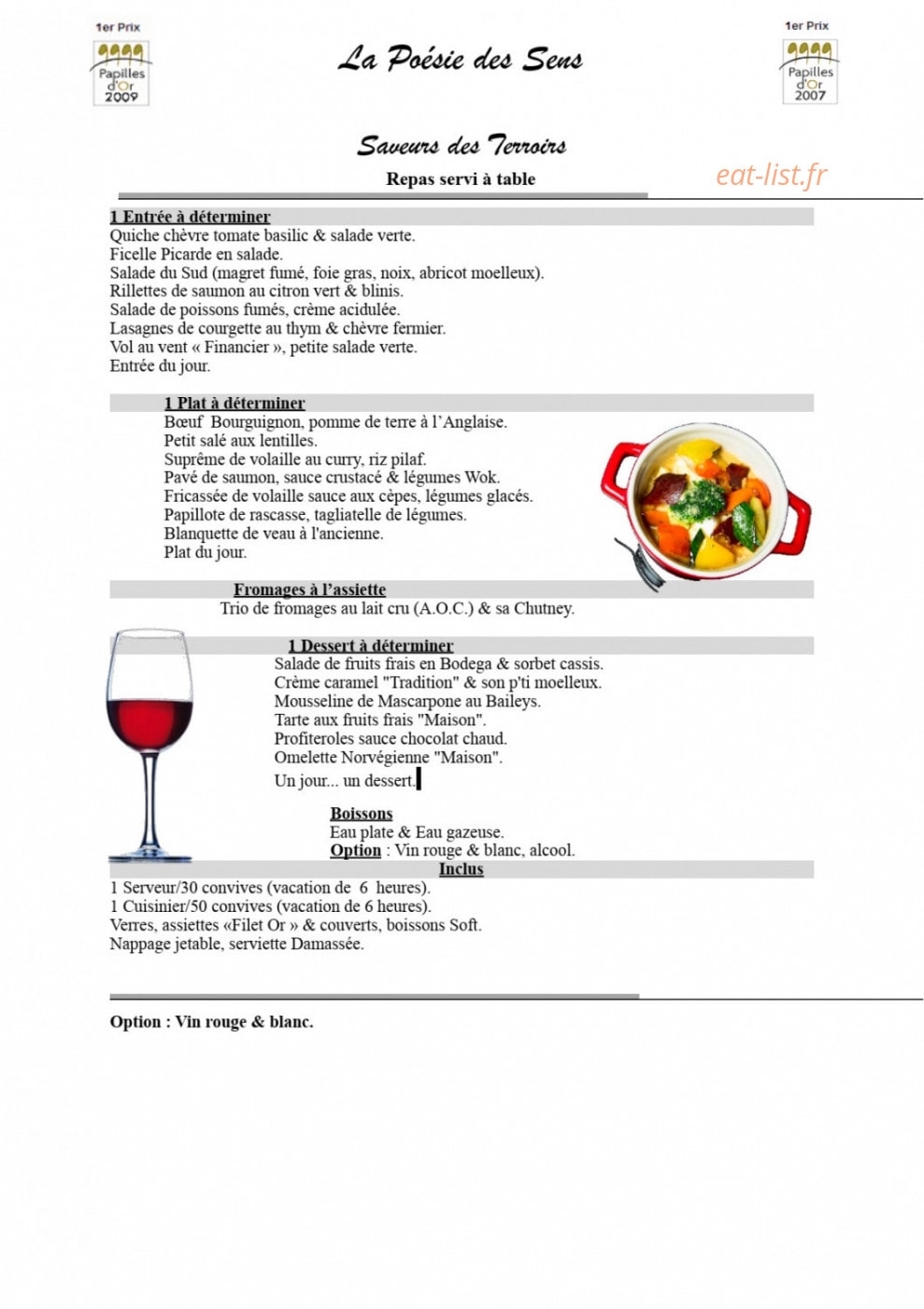 Carte et menu de La Poésie des Sens à Epinay Sous Senart — Saveurs des terroirs