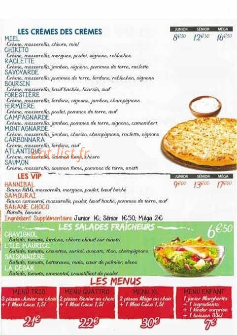 Ma Pizz — carte page 3