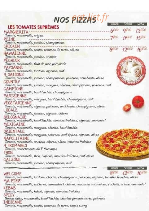 Ma Pizz — carte page 2