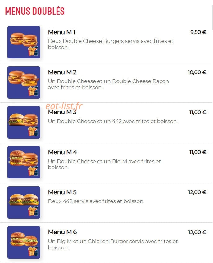 442 Burger — carte page 3